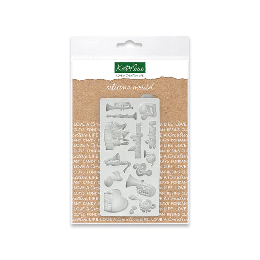 Moulds Miniature Music Set Silicone Mould (Katy Sue)