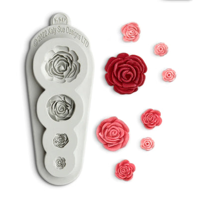 Moulds 4 in 1 Roses Silicone Mould (Katy Sue)