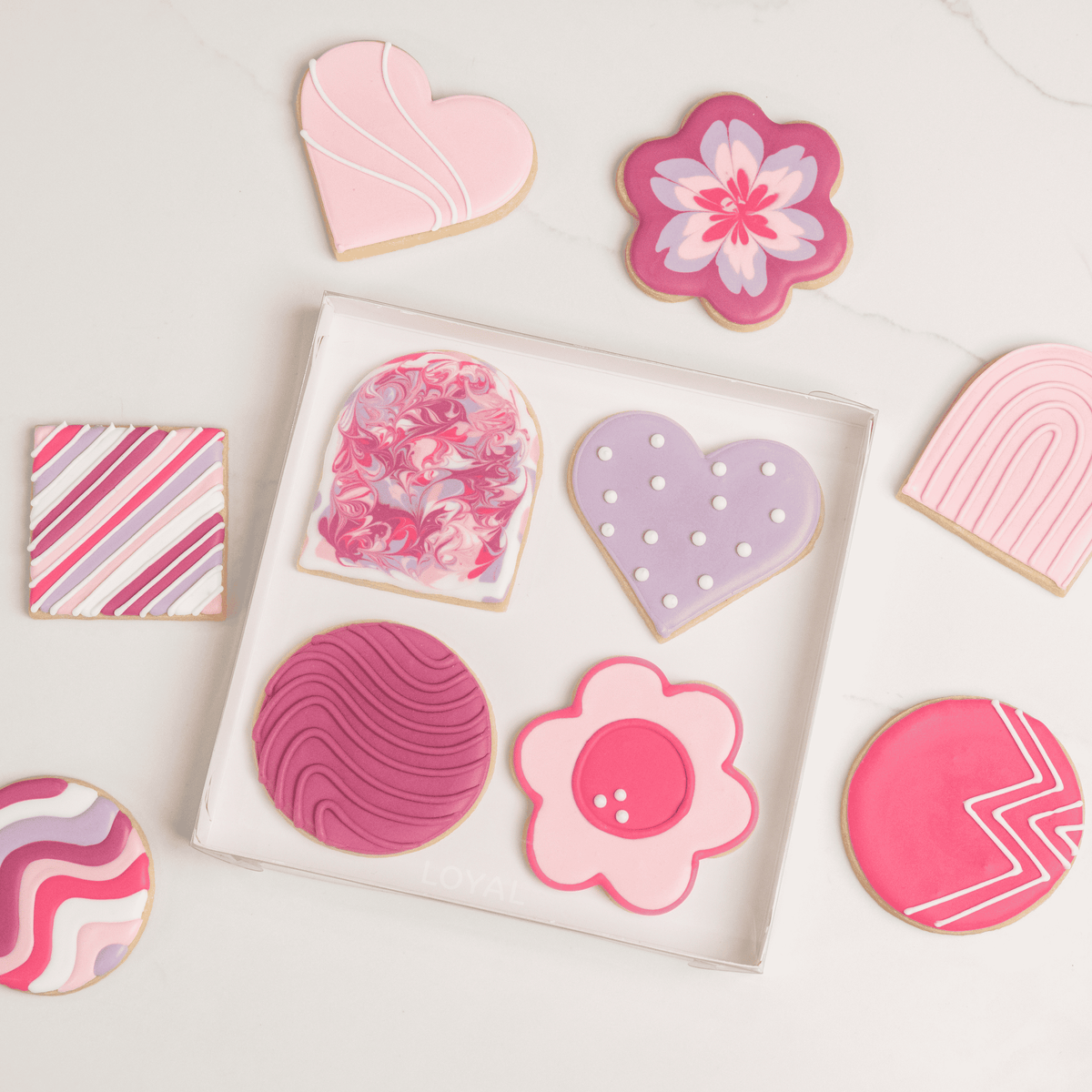 LOYAL Cookie Box Clear Lid 20cm x 20cm x 2.5cm