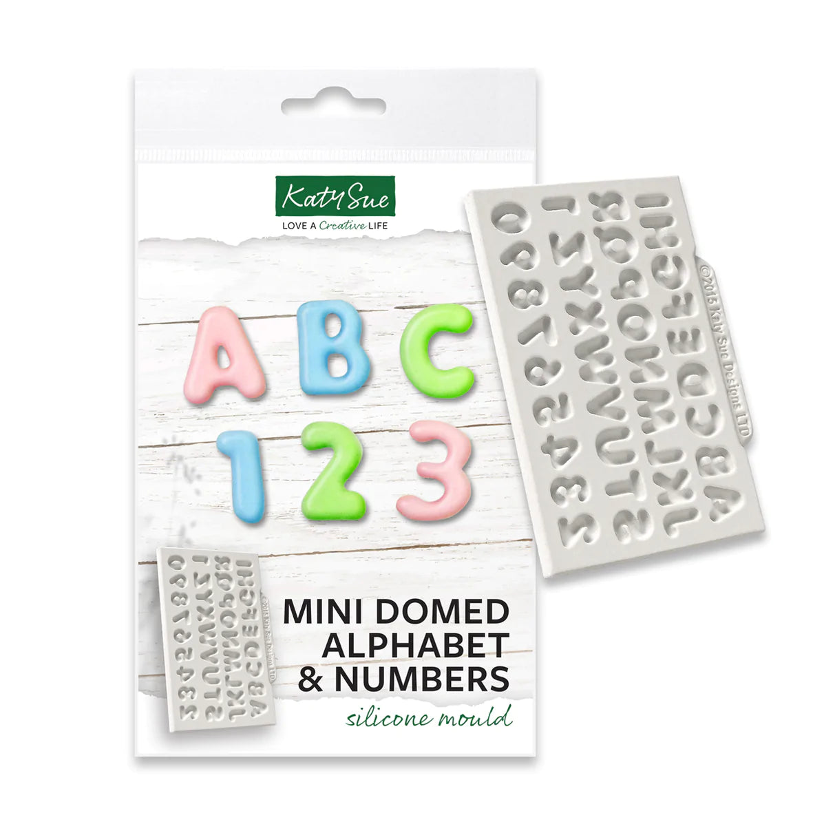 Silicone Mould Mini Domed Alphabet & Number