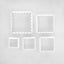 Cookie Cutter Plastic Plain/Scalloped Square Set 5
