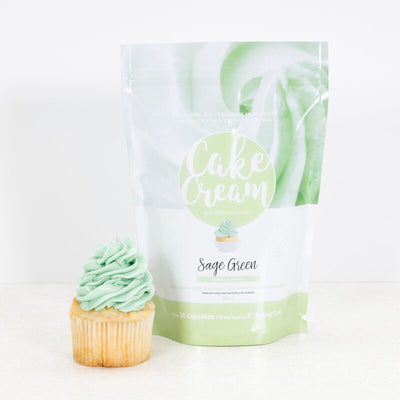 Cake Cream - Sage Green - Vanilla Flavour 400g