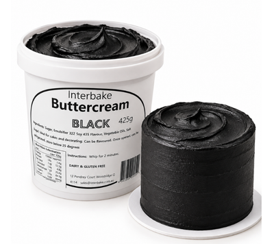 Buttercream Black Icing Vanilla 425g (Interbake)