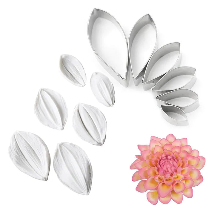 Flower Cutter Dahlia Cutter & Veiner Set 12pcs