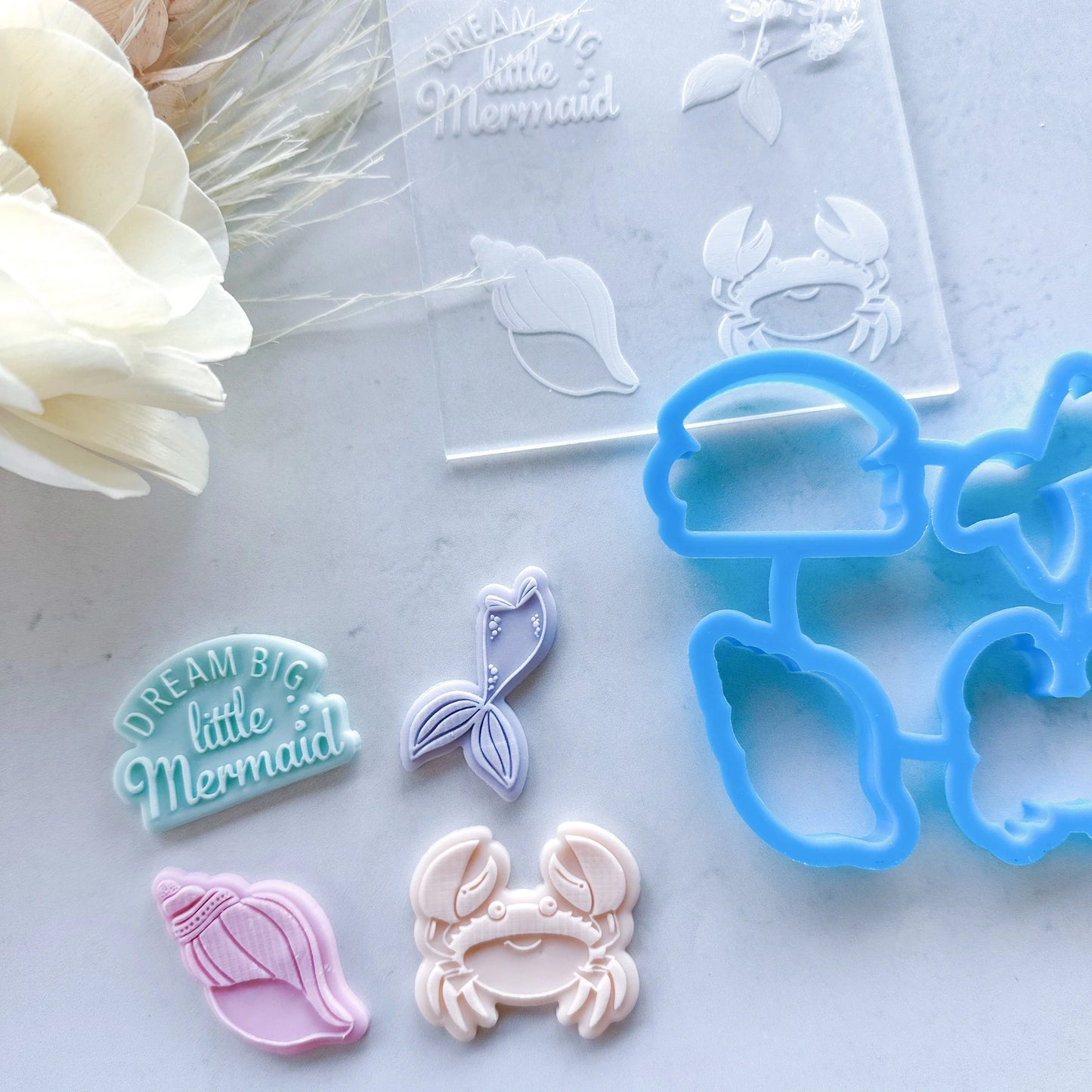 Cookie Cutter Dream Big Little Mermaid Mini Toppers (Cake Sera Sera)