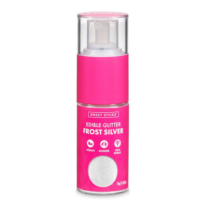 Glitter Frost Silver Edible Glitter Pump 10g Sweet Sticks