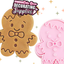 Christmas Gingerbread Man Cookie Cutter Pink