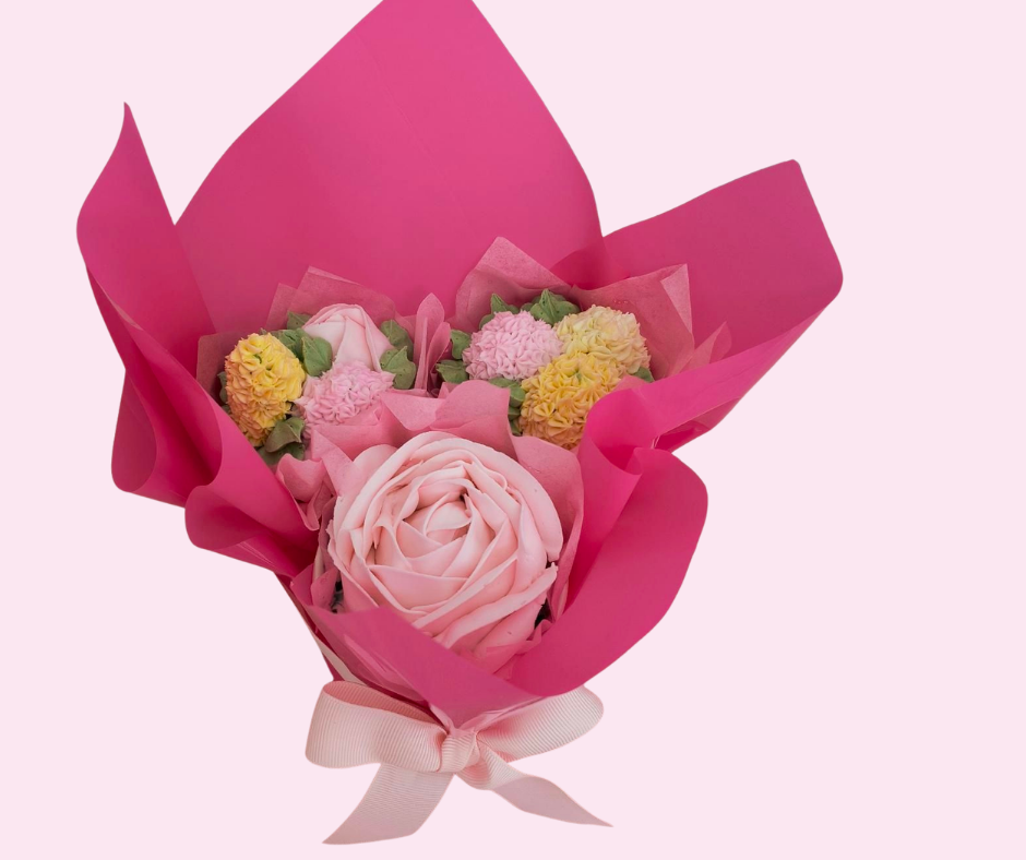 Create a 3 Cupcake Bouquet with Baked By Brooke (SUN 25TH JULY 2027  9AM)