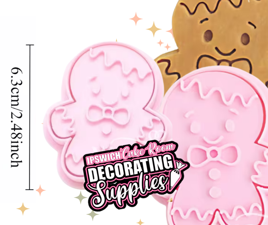 Christmas Gingerbread Man Cookie Cutter Pink