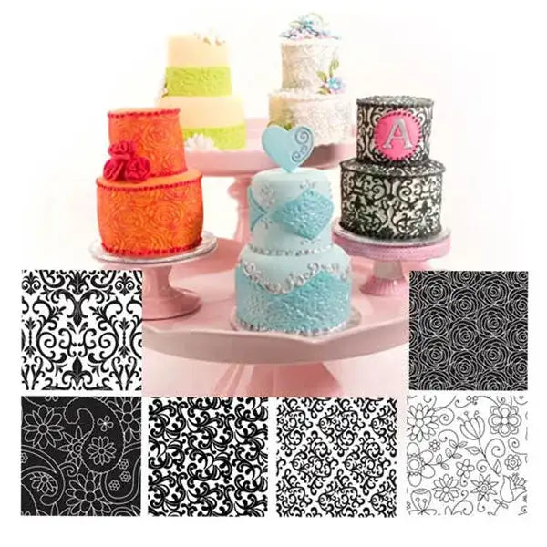 Texture Mat Floral 6 Piece