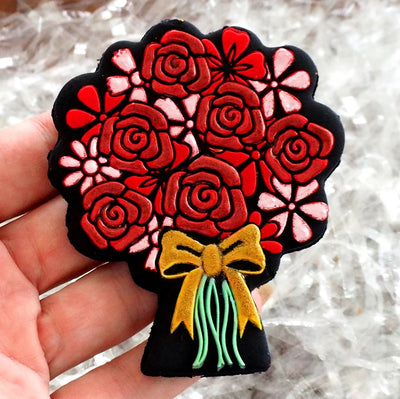 Cookie Stamp Flower Bunch Raise It Up / Deboss Cookie Stamp + Stainless Steel Cookie Cutter