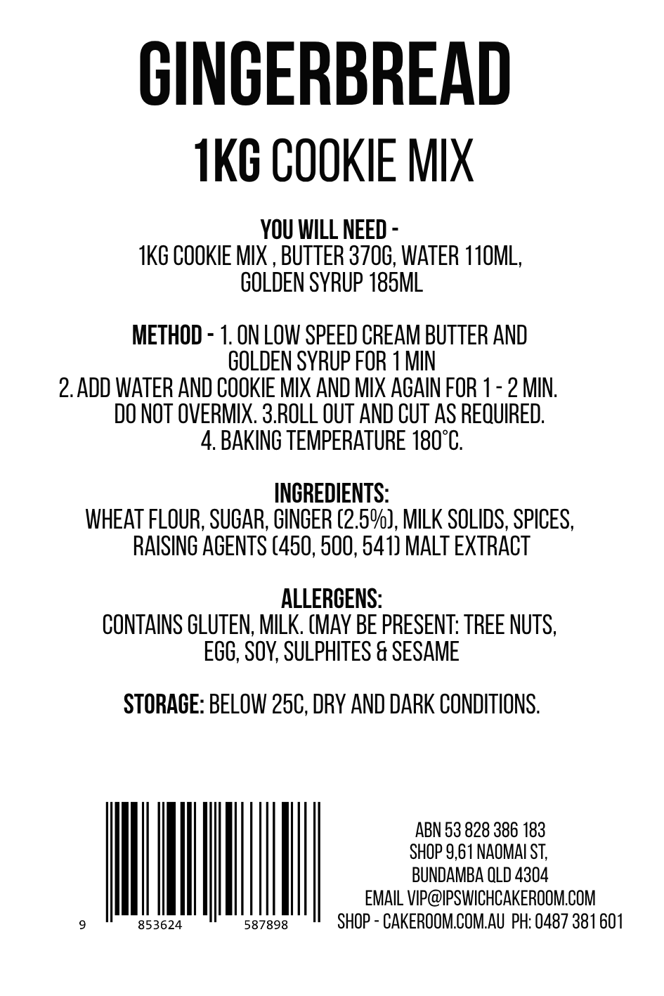 Gingerbread Cookie Mix