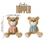 Beige Teddy Bear Cake Toppers (Blue)
