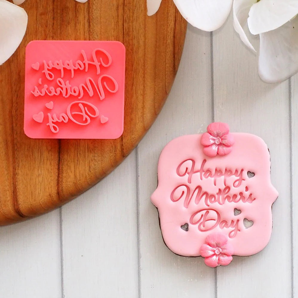 Cookie Stamp Happy Mother's Day Script