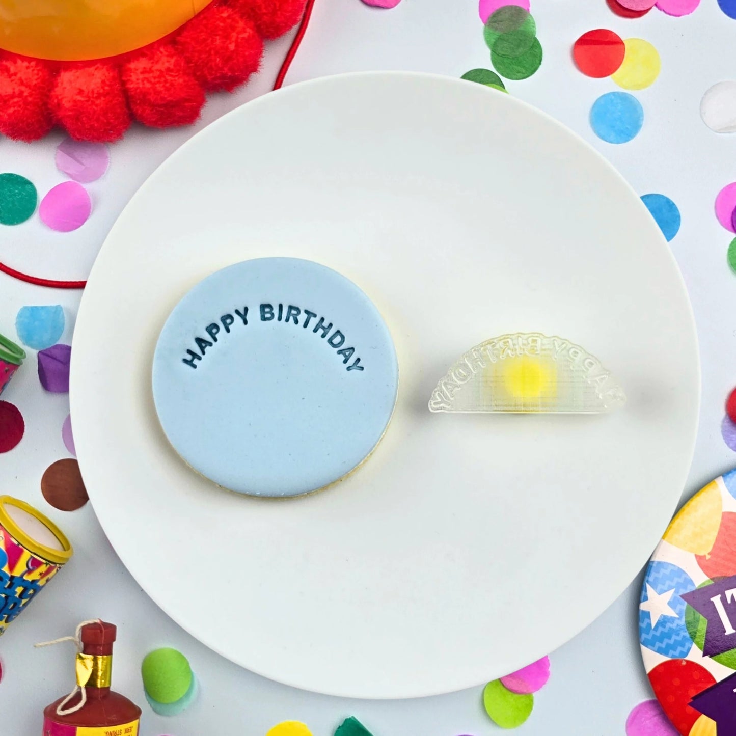 Cookie Stamp Happy Birthday Arch Embosser