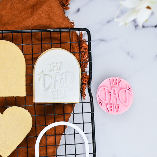 Best Dad Ever Cookie Embosser Stamp Loyal