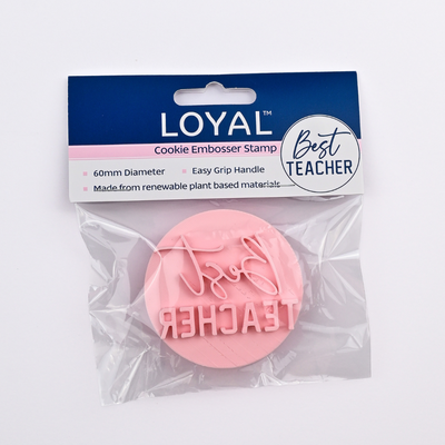 Cookie Stamp Loyal Best Teacher with Handle