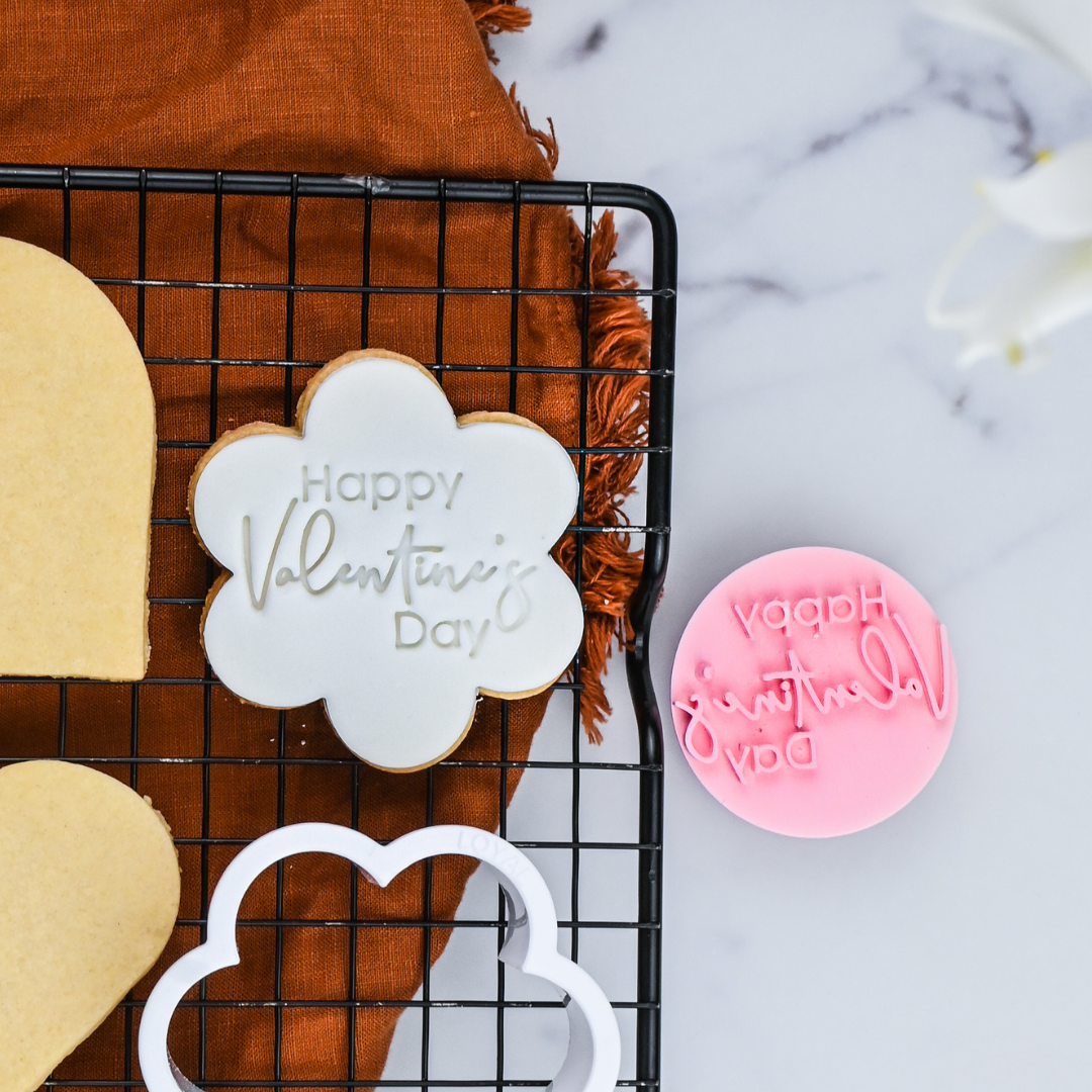 Cookie Embosser Stamp Happy Valentine's Day