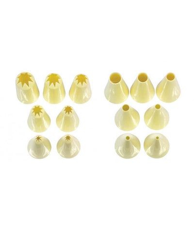 SET 14 PLASTIC ASSORTED ROUND+STAR TUBE LOYAL