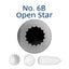 Piping Tip No. 6B Open Star Medium