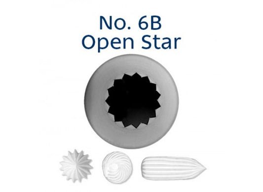 Piping Tip No. 6B Open Star Medium