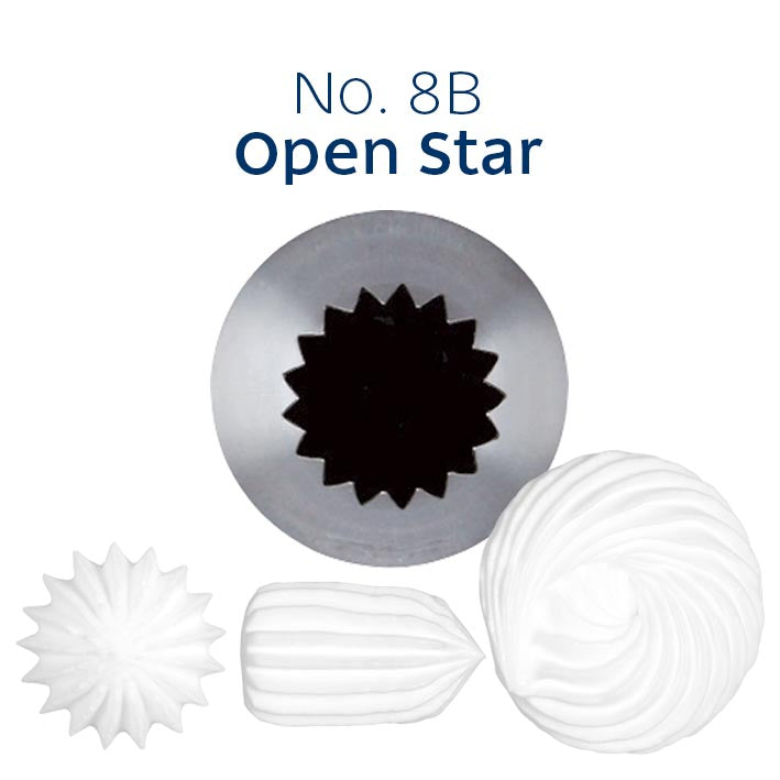 Piping Tip No. 8B Open Star Large