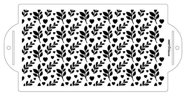 Leafy Heart Cake Stencil