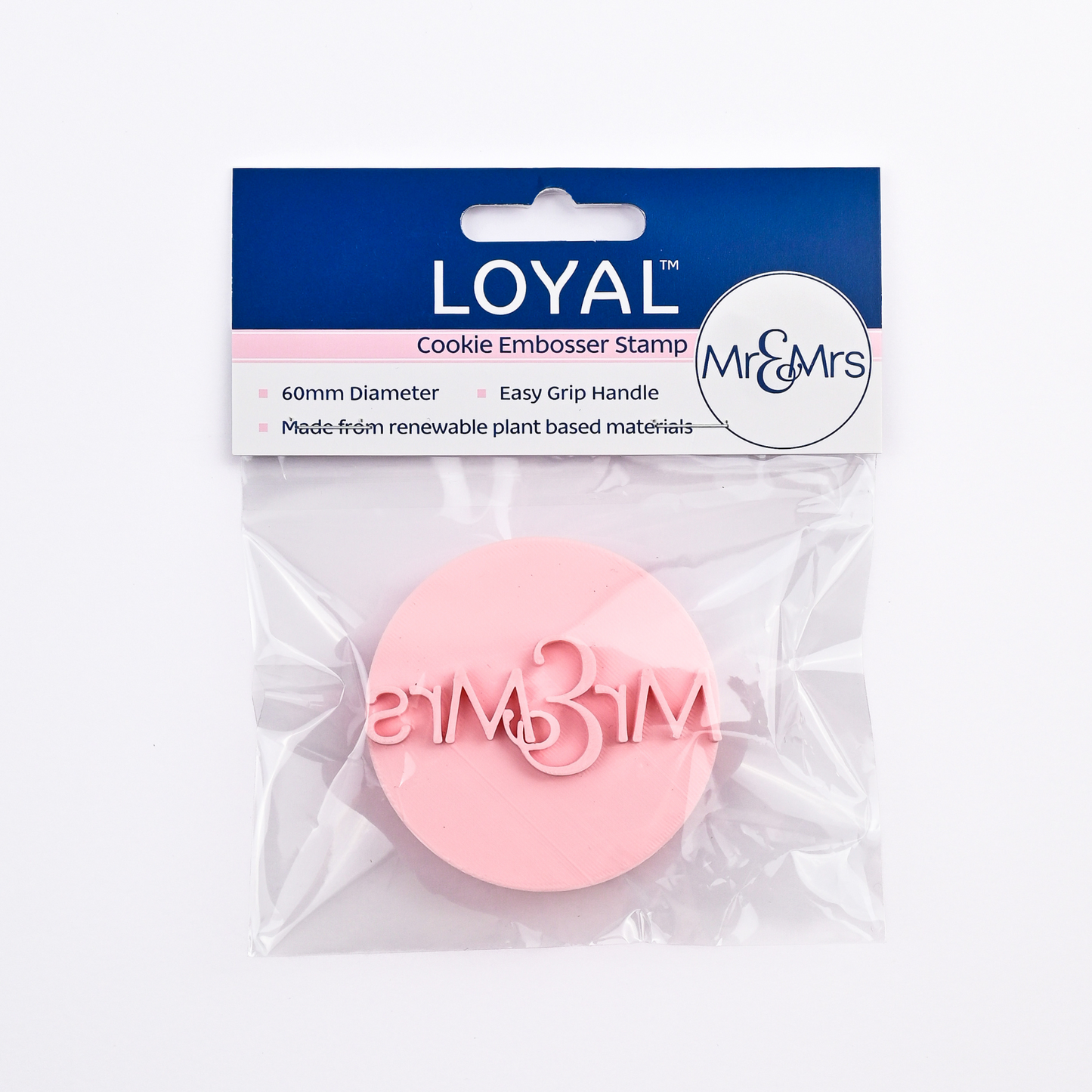 Cookie Embosser Stamp Mr & Mrs LOYAL