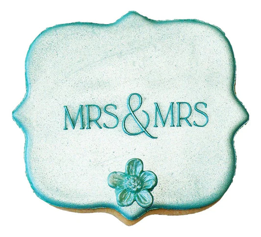 Cookie Stamp Mr & Mrs Raise It Up / Deboss Cookie Stamp