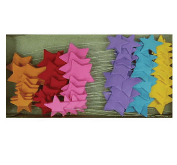 BRIGHT STARS ON WIRE ASSORTED COLOURS AND SIZES (SINGLE)