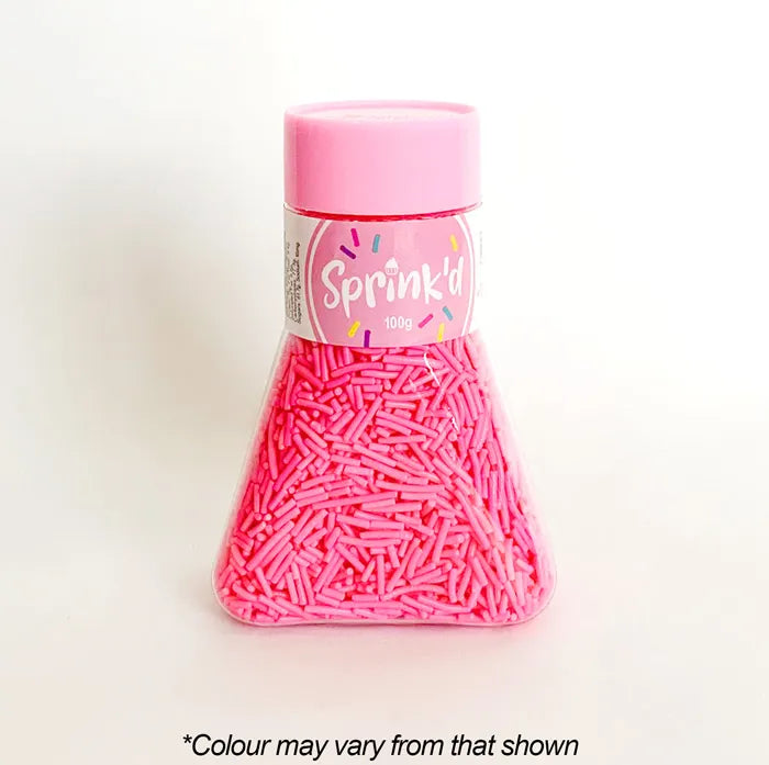 Sprinkles Sprink'd Jimmies Bright Pink 100g