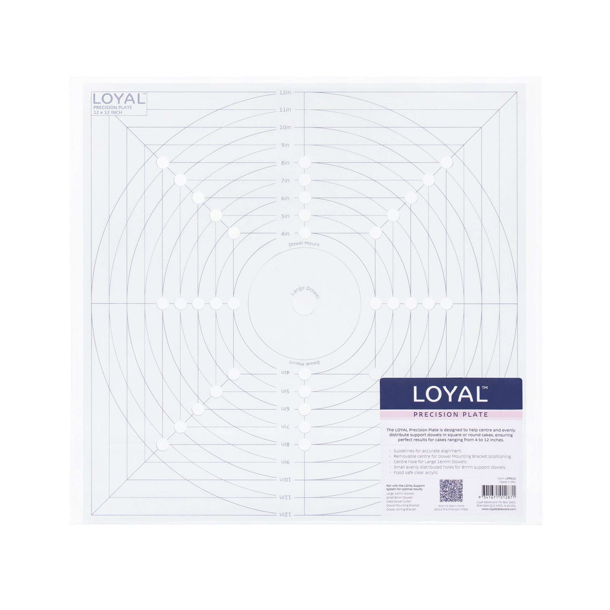 LOYAL Precision Plate Square 12" x 12"