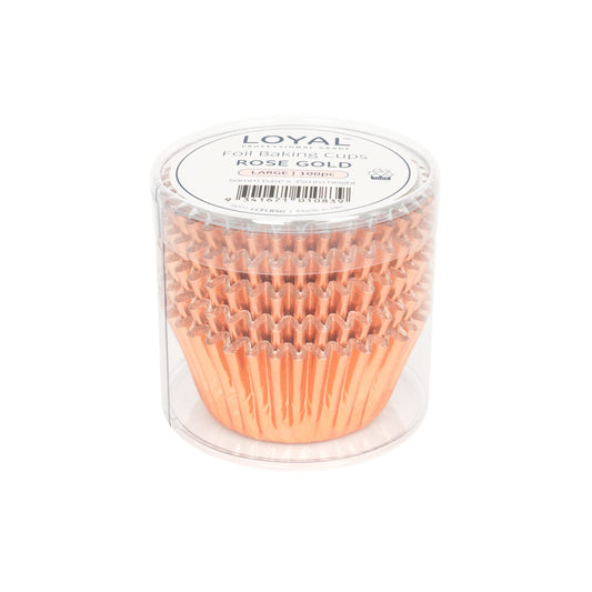 Foil Baking Cups Rose Gold (100pc) Loyal