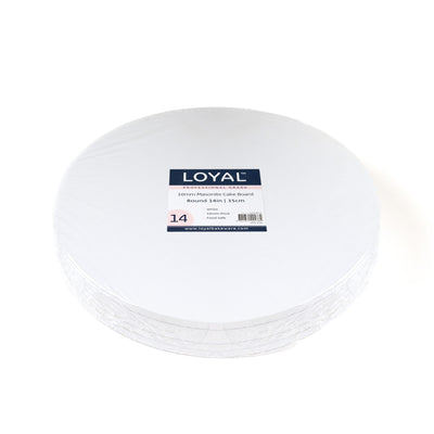 Cake Board 10mm MASONITE ROUND WHITE 14" Round (Loyal)