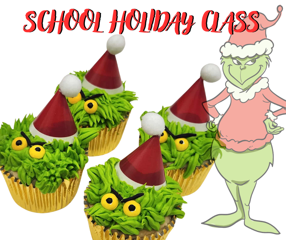 Grinch Cupcake Decorating Class - School Holidays (TUES 16th DEC 2.30pm)