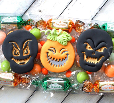 Cookie Stamp Halloween Scary Faces Emboss 3D Printed Cookie Stamp Pack (3 pce)