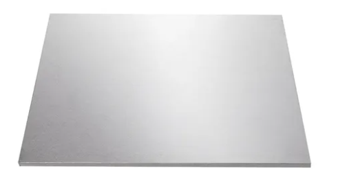 CAKE BOARD SQUARE SILVER MONDO MASONITE 12IN/30CM