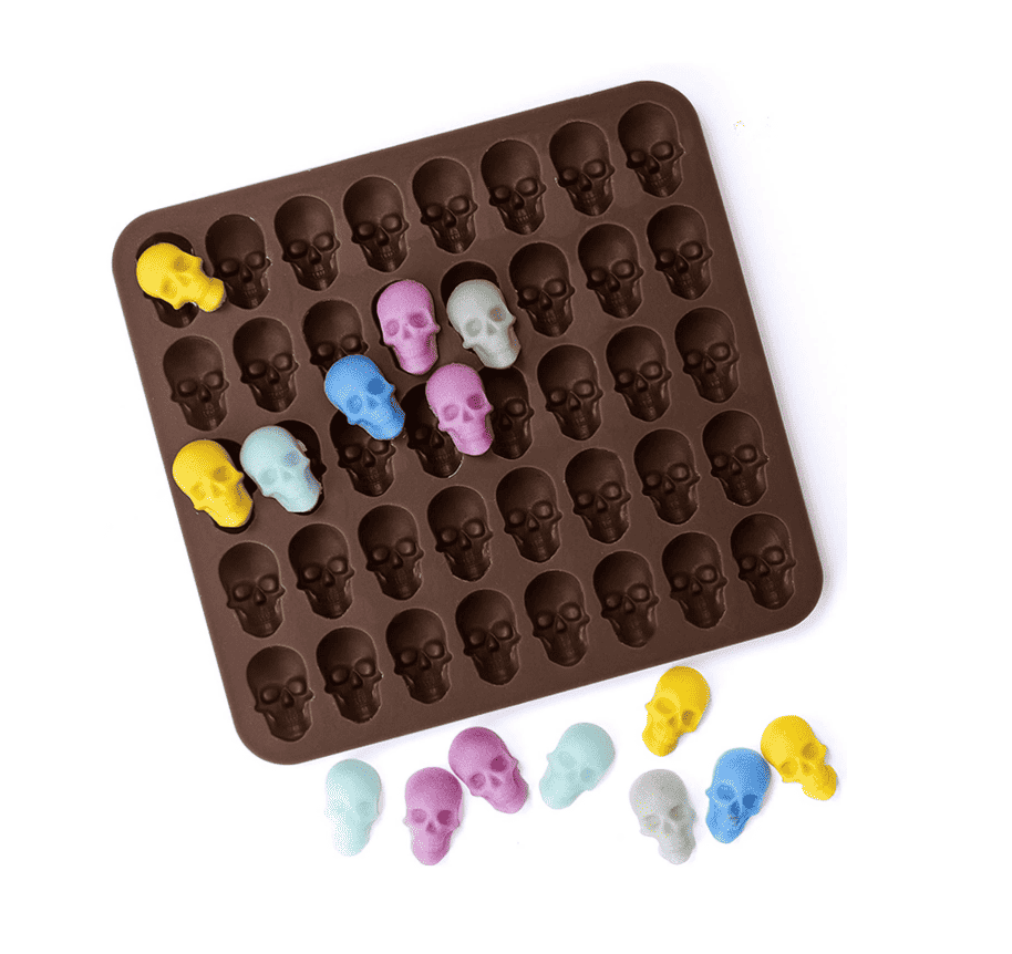 Skull Design Multiple Grid Chocolate Mould