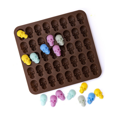Skull Design Multiple Grid Chocolate Mold