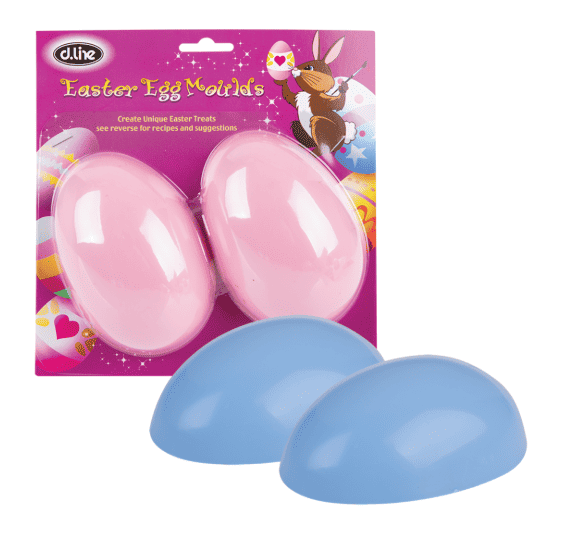 Egg Mould Set 2 Large Plain- Blue/Pink Asst.