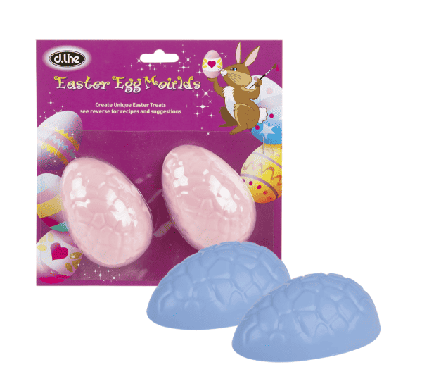 EGG MOULD SET 2 SMALL CRINKLE- BLUE/PINK ASST.