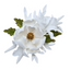 Edible Magnolia Wedding Spray - White with green leaves