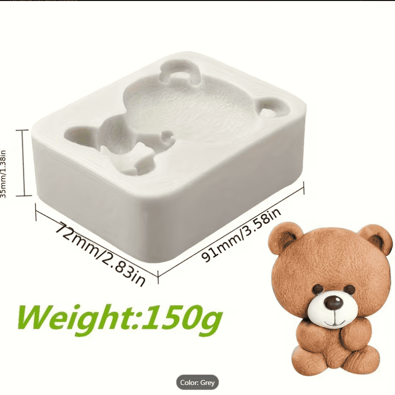Silicone Bear 3D Mould – view 2