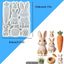 Rabbit Carrot Cake Decoration Silicone Mould