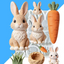 Rabbit Carrot Cake Decoration Silicone Mould