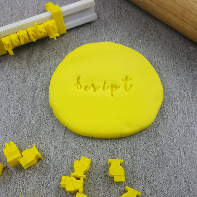 Cookie Stamp V2 Script Stamp 2 x Lower x 1 x Upper Case with 1 x Number Set