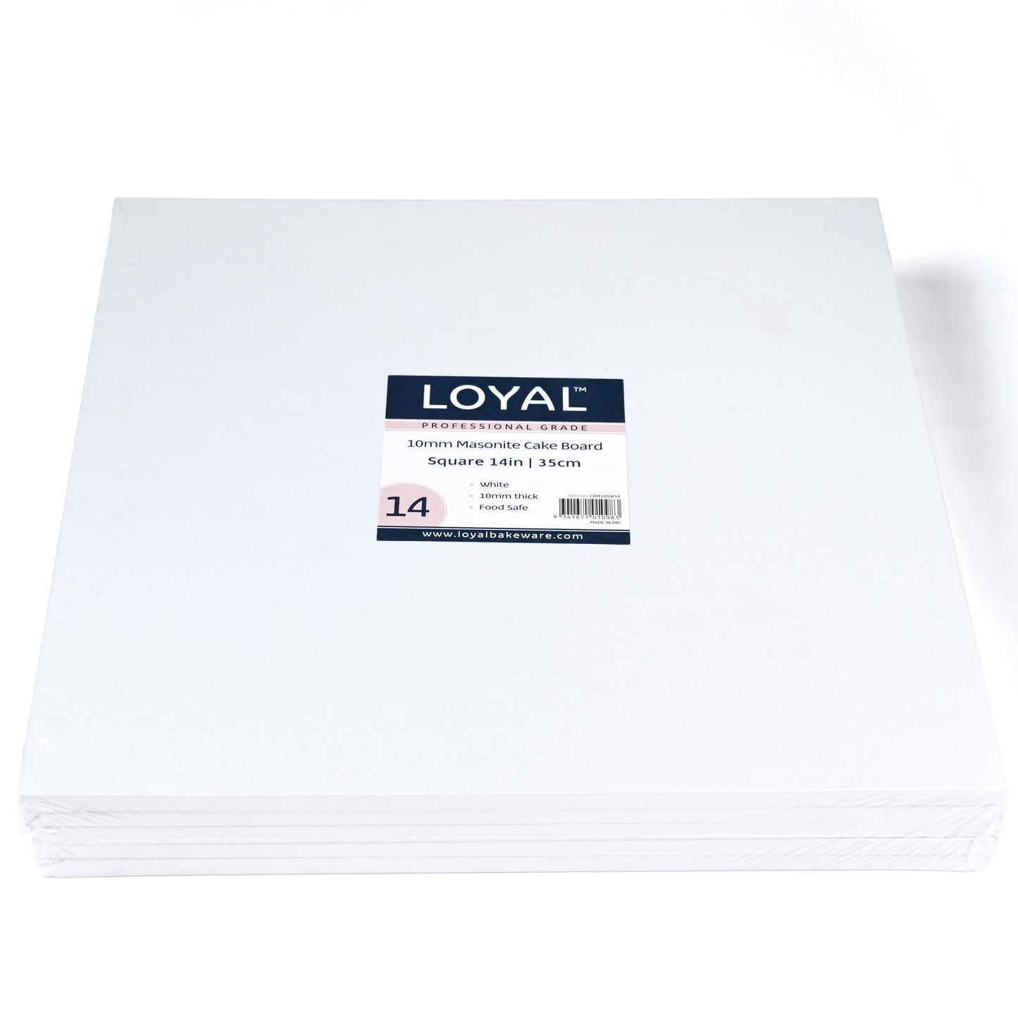 Cake Board 12" MASONITE SQUARE 10mm WHITE BOARD (Loyal)