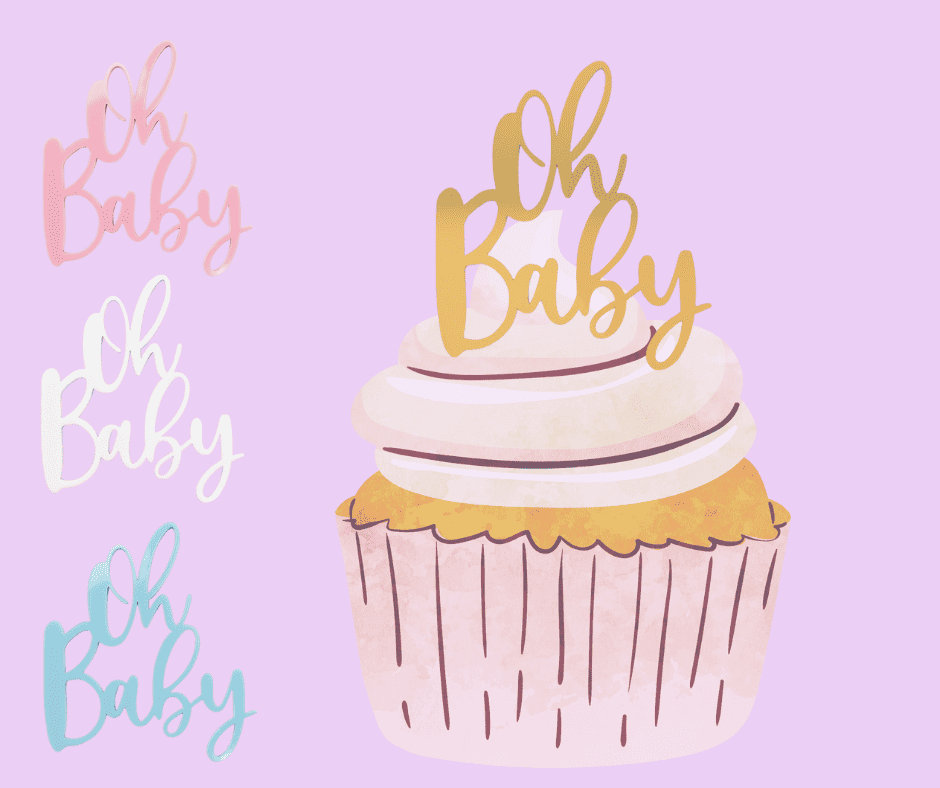 Sweet Cartel - Cupcake Charm/Topper - Oh Baby – view 2