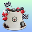 Motorcycle Cake Decoration Set