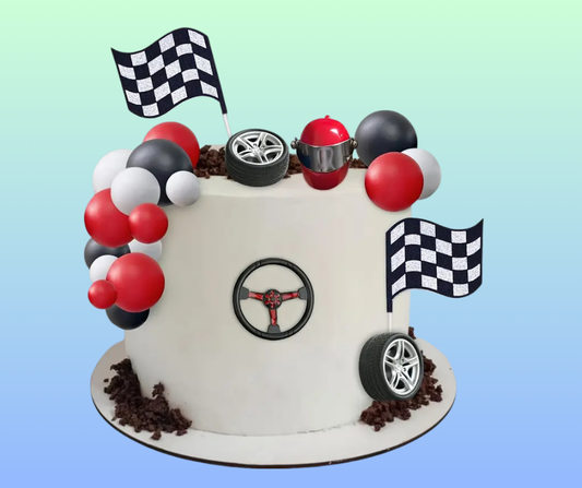 Motorcycle Cake Decoration Set